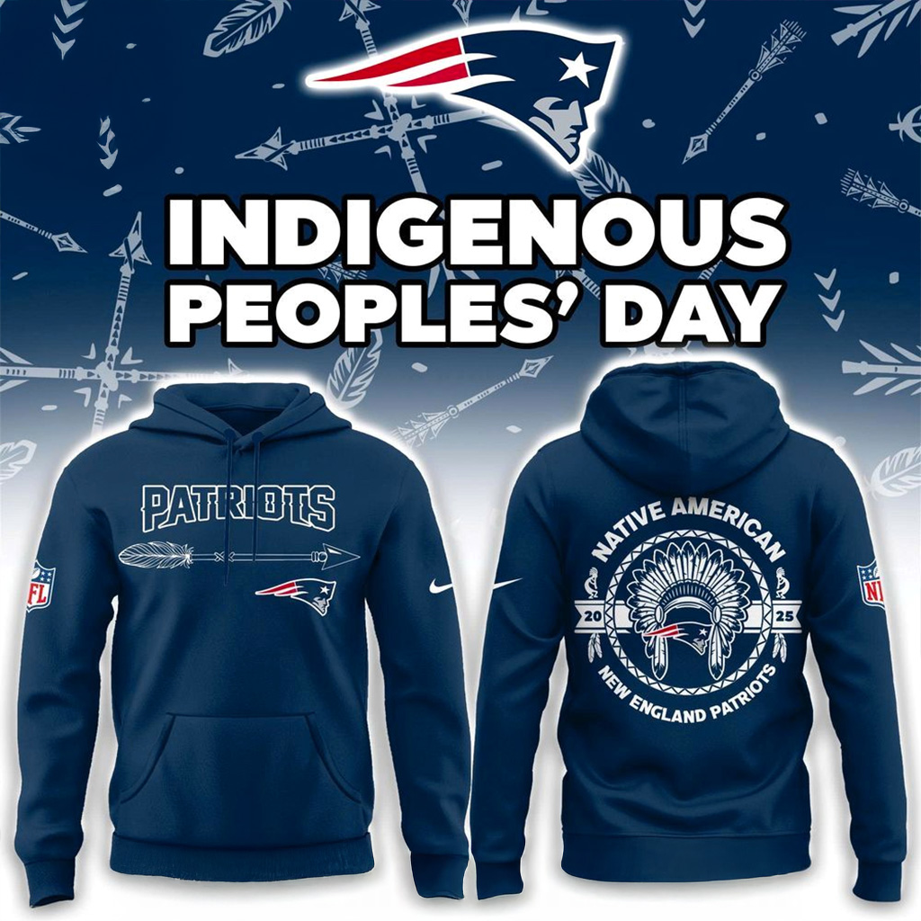 New England Patriots Indigenous Peoples Day 2025 Hoodie Patriots Merch Gifts For Dad-1