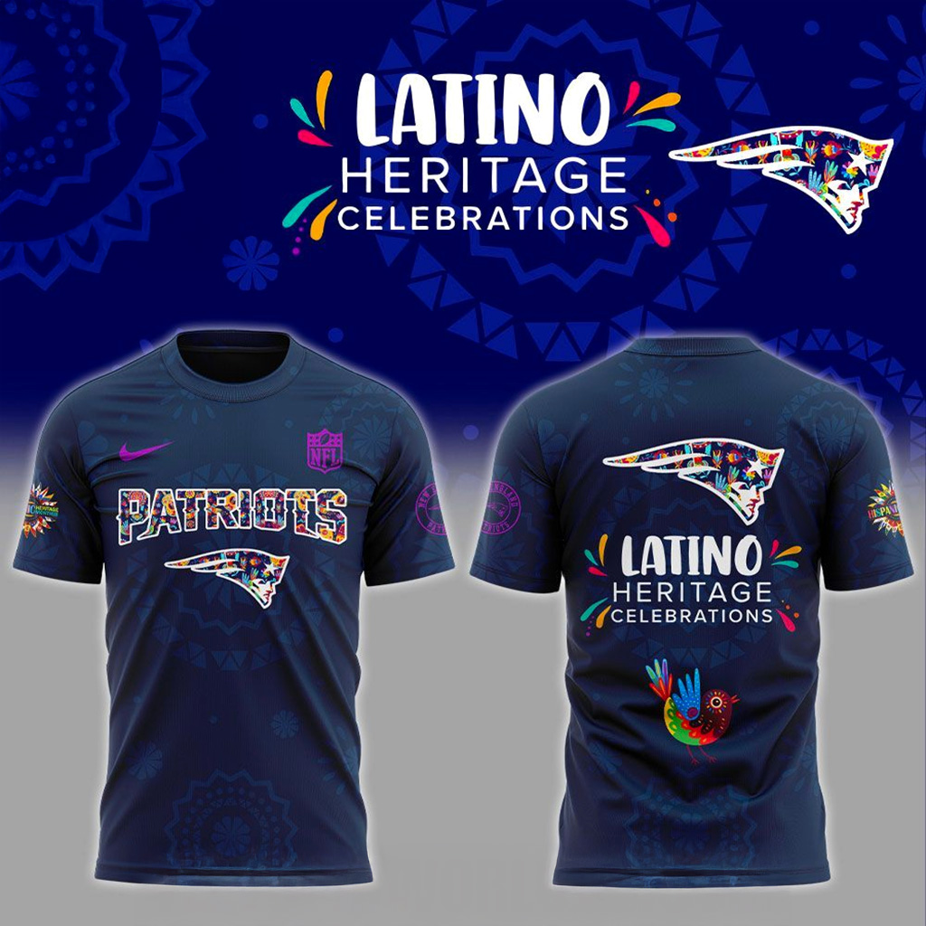 New England Patriots Latino Heritage Celebrations 2025 Shirt Patriots Merch Him Gifts-1