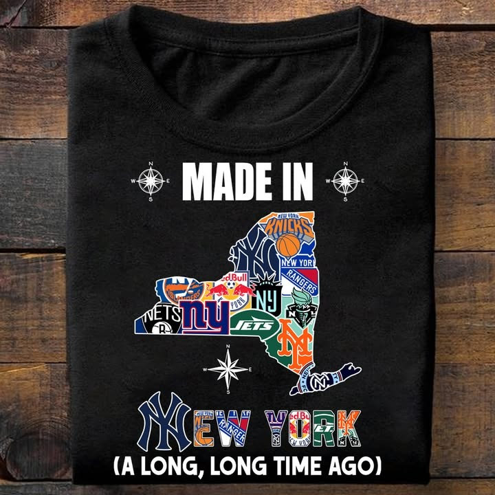 New York City Sport Teams T-Shirt Made In Detroit A Long Long Time Ago Gifts For Fans-1