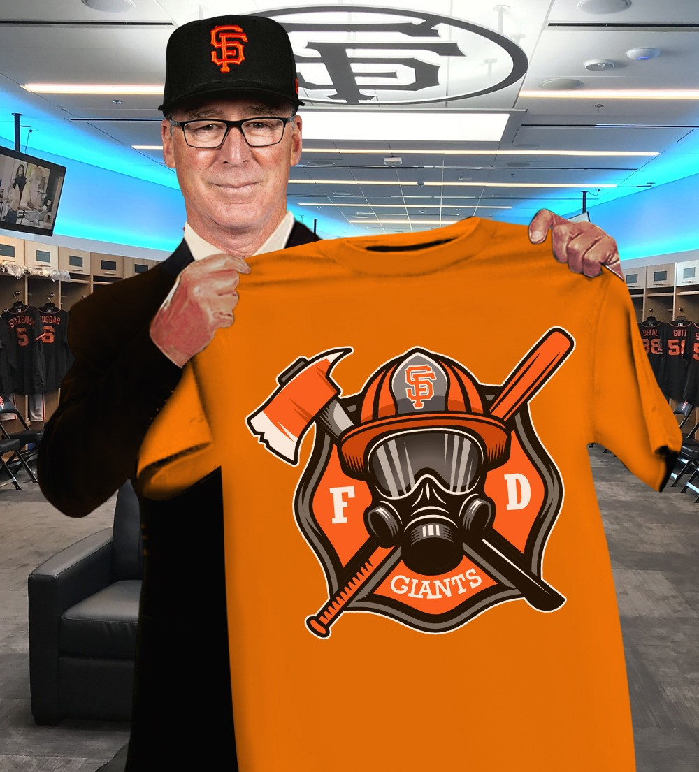 New York Giants Firefighters Fire Dept Shirt Honor Fireman Gifts For Baseball Lovers Fans-1