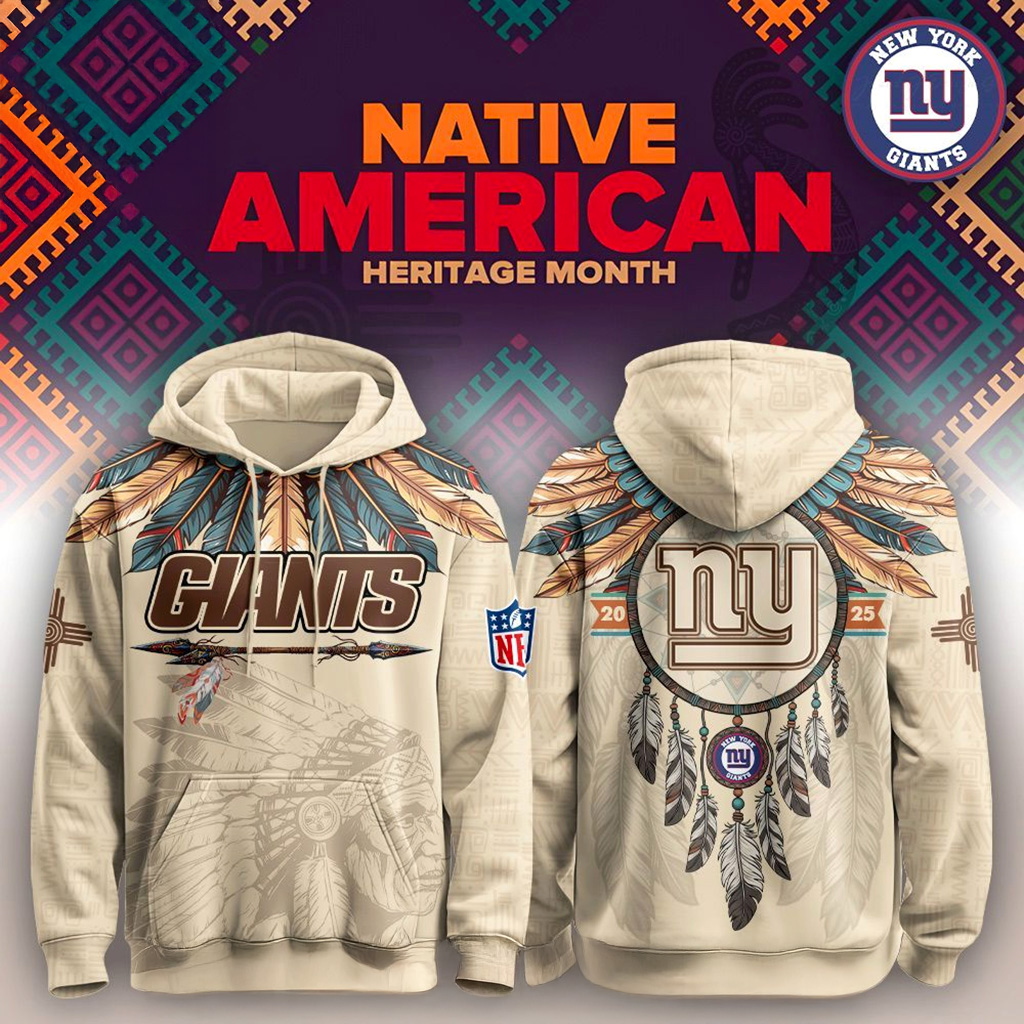 New York Giants Native American Heritage Month Hoodie Giants Merch Football Gifts For Men-1