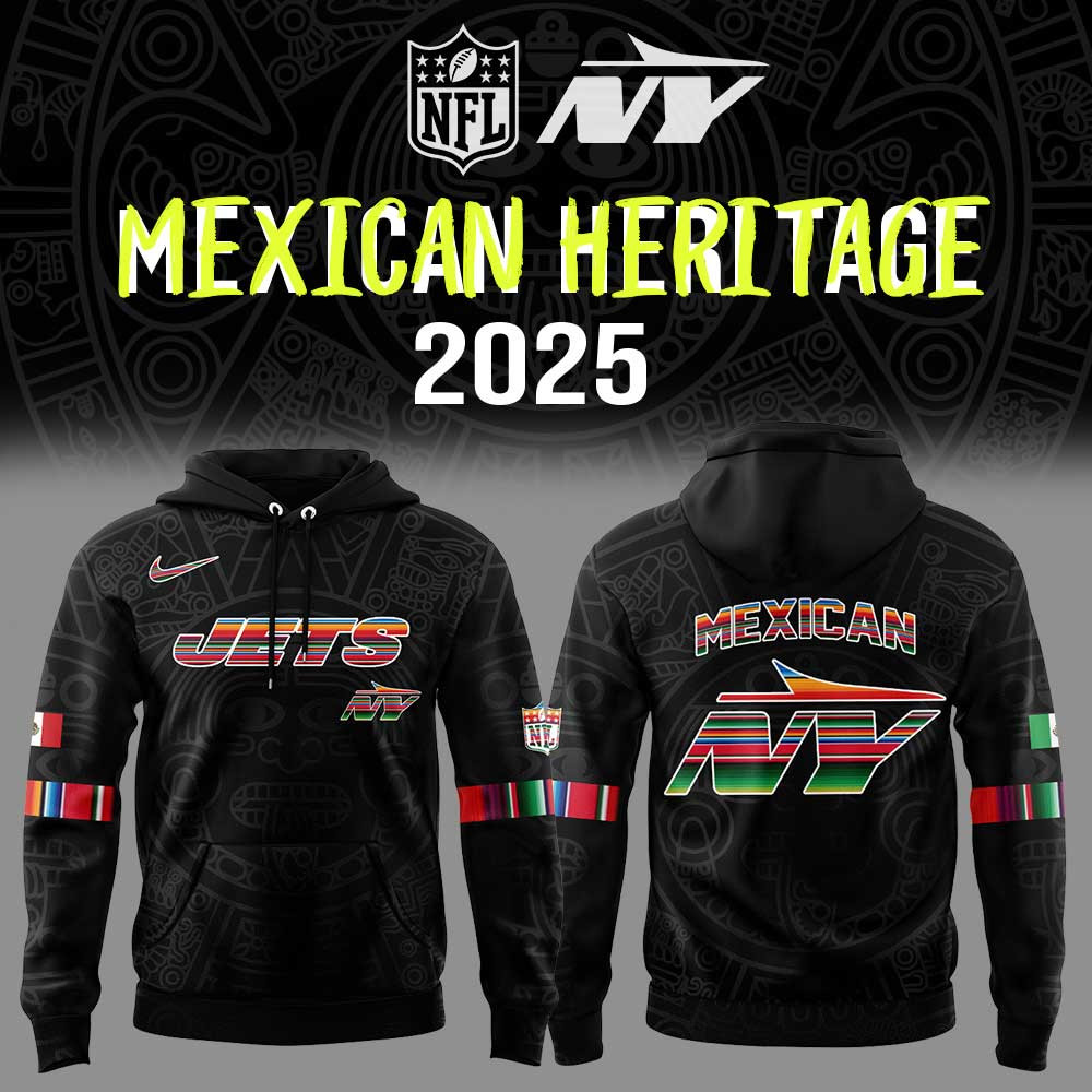 New York Jets Mexican Heritage Hoodie Nick Mangold Legacy Merch Gifts For Fans-1