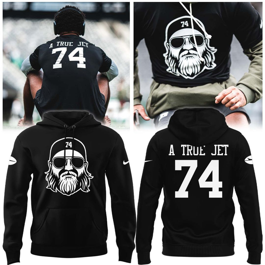 New York Jets Nick Mangold Hoodie A True Jet 74 Football Apparel Gifts For Enthusiasts-1