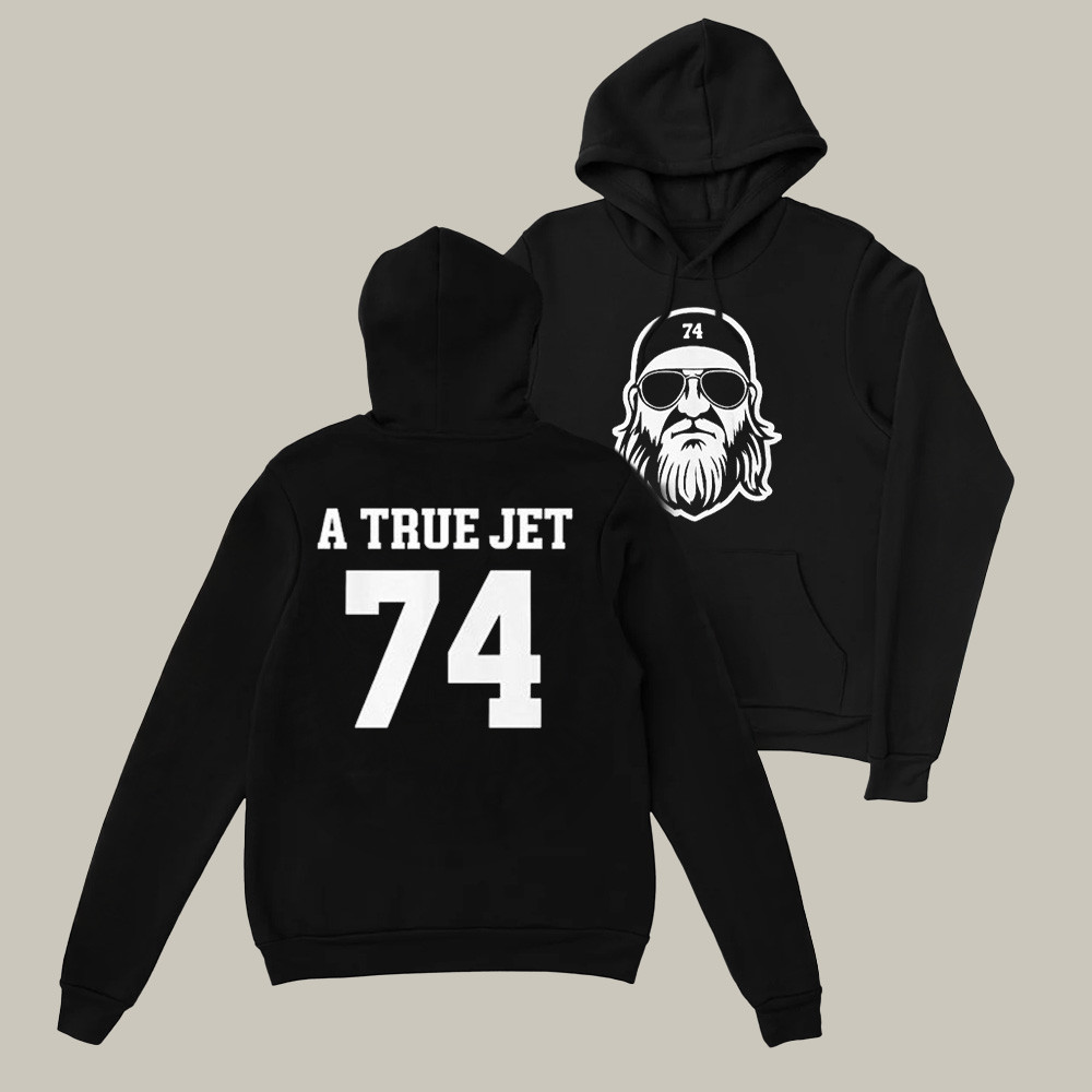 New York Jets Nick Mangold Hoodie A True Jet 74 Tribute Clothing Gifts For Football Players-1