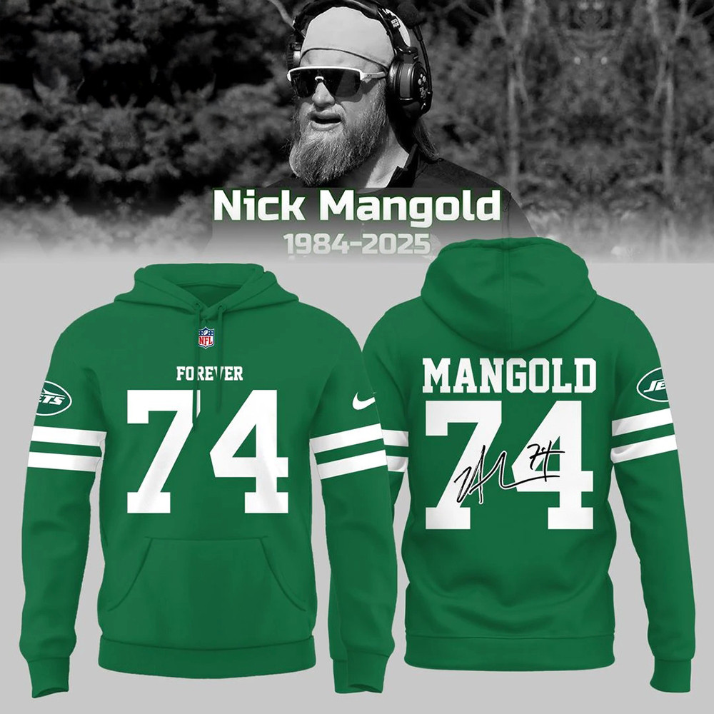 New York Jets Nick Mangold Hoodie Nick Mangold Forever Signature Merch Gift For Nfl Lover-1