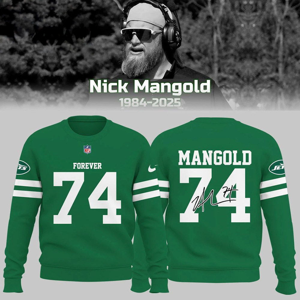 New York Jets Nick Mangold Sweatshirt Forever 74 Nick Mangold Legacy Merch Signature Gifts-1