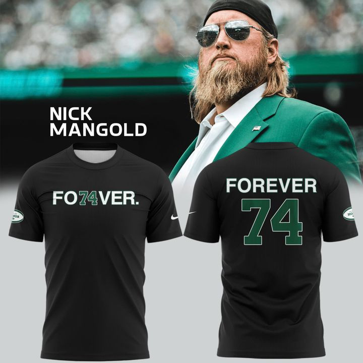 New York Jets Nick Mangold T-Shirt Forever 74 In Memory Of Nick Mangold Tee-1
