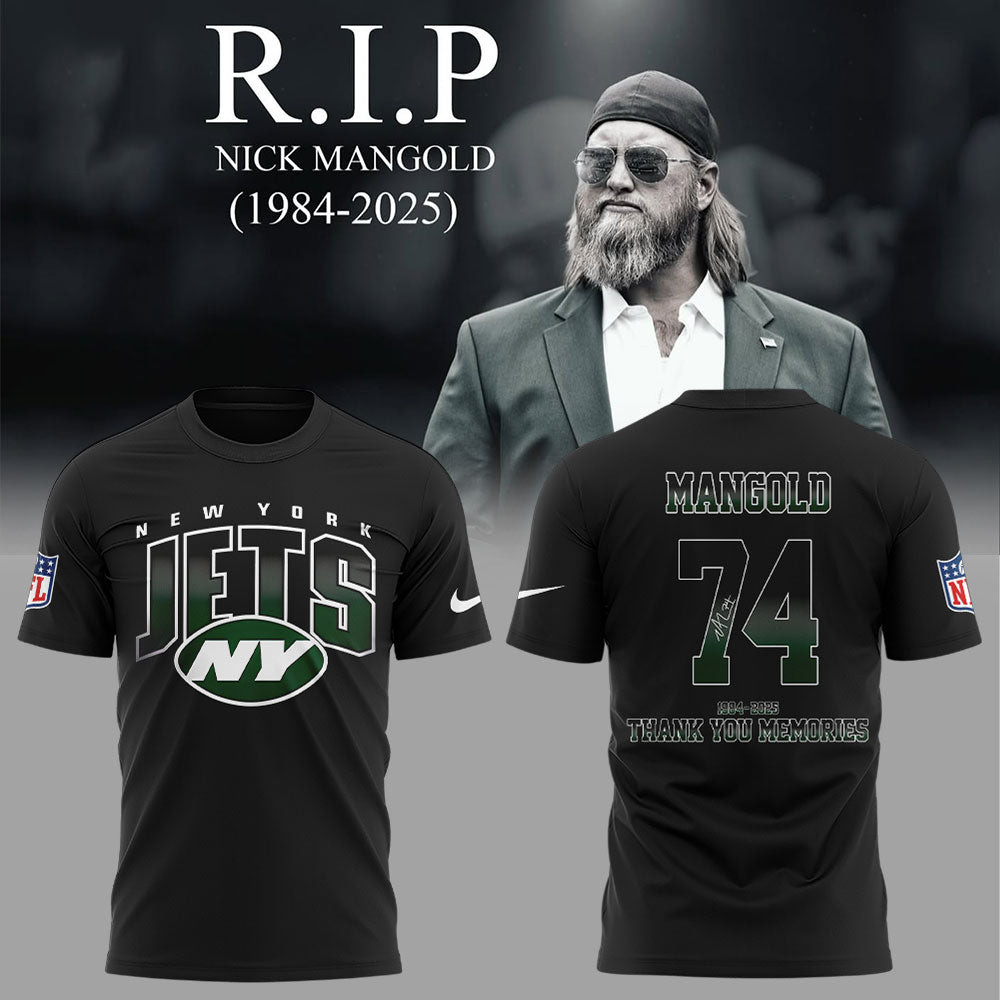 New York Jets Nick Mangold T-Shirt Thank You Memories Football Apparel Tribute Gifts For Him-1