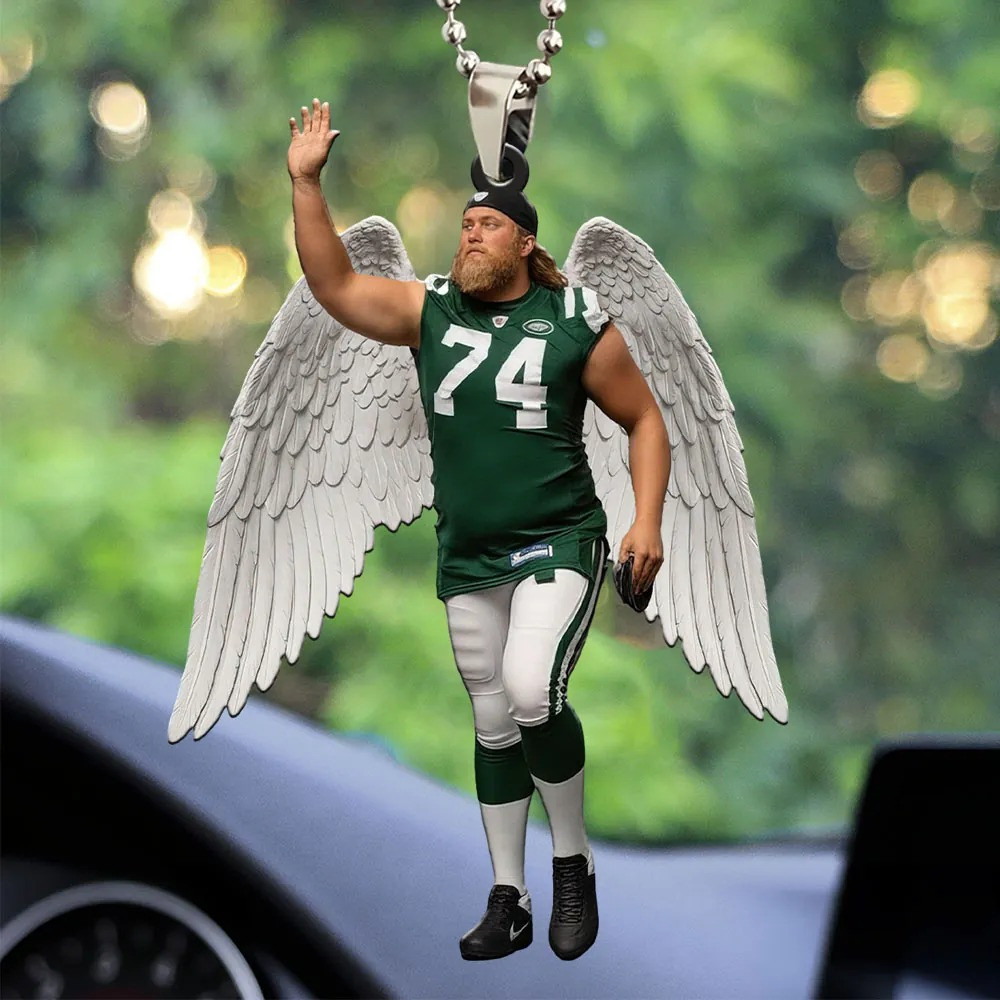 New York Jets X Nick Mangold Car Ornaments Jets Merch Husband Christmas Gift Ideas-1