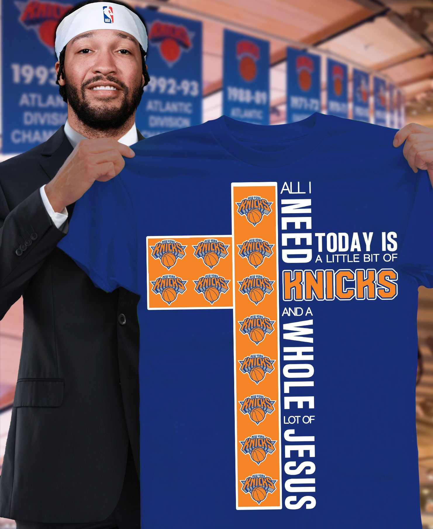 New York Knicks Faith Shirt All I Need Today Is A Little Bit Of Knicks Whole Lot Of Jesus-1