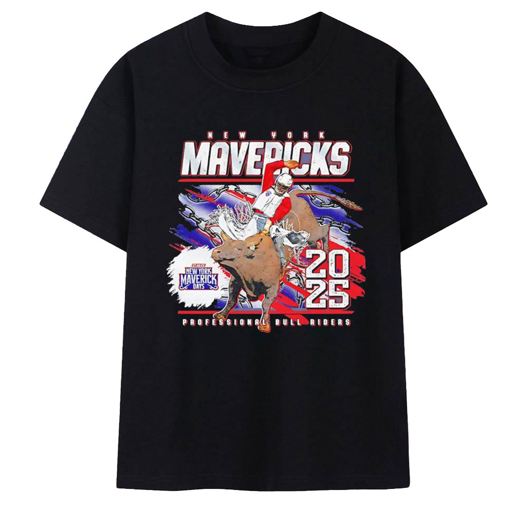 New York Mavericks 2025 Event Professional Bull Riders T-Shirt Mavericks Merch Dad Gifts-1