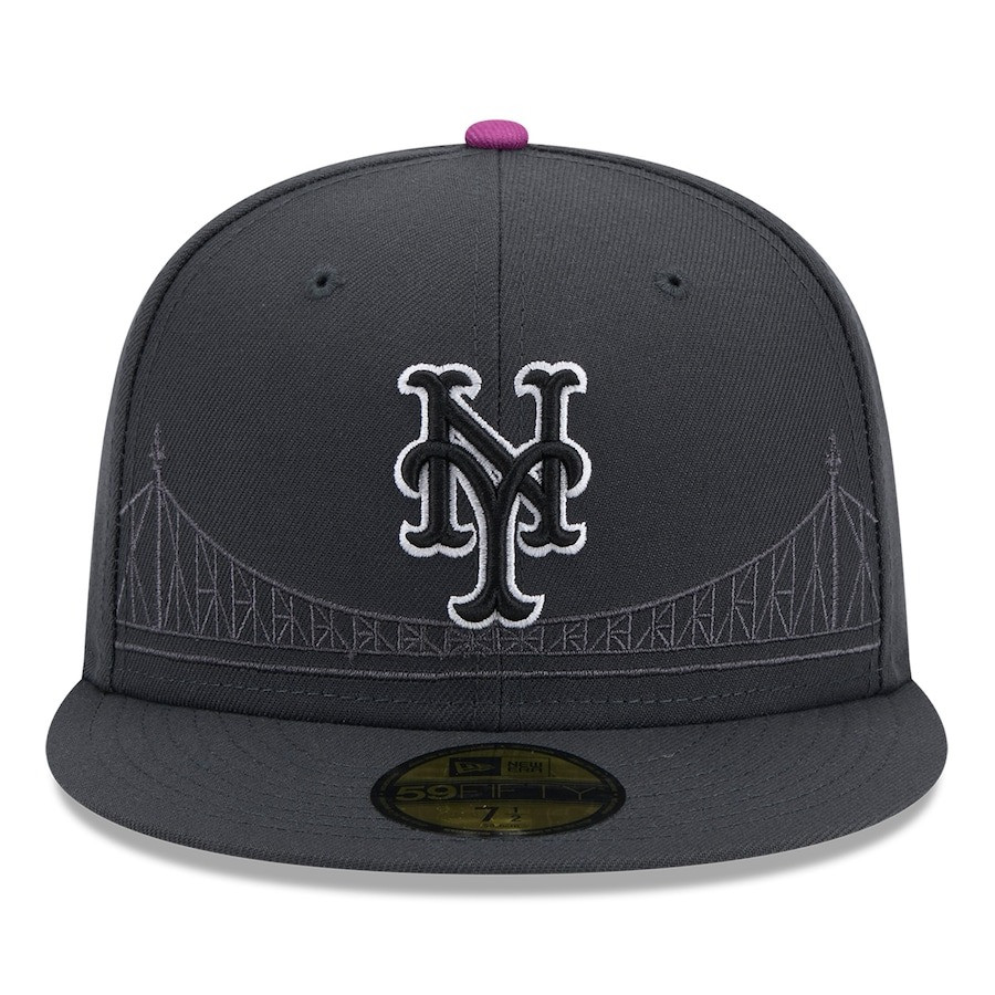 New York Mets City Connect Hat MLB New Era Graphite 59FIFTY Fitted Cap Fan Merch Gifts-1 New York Mets City Connect Hat MLB New Era Graphite 59FIFTY Fitted Cap Fan Merch Gifts-1