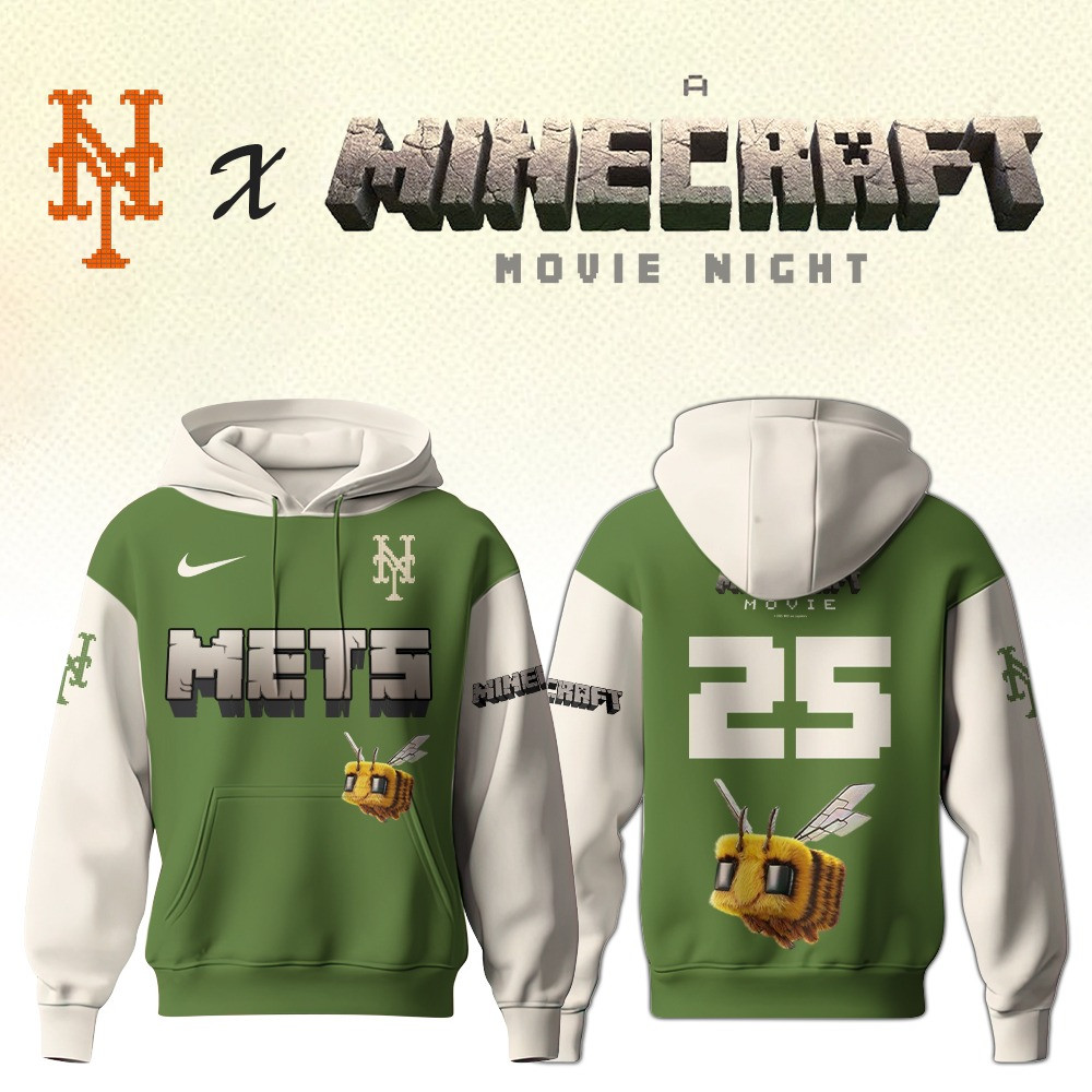 New York Mets MLB X A Minecraft Movie Night Hoodie Unique Best Gifts For Mets Fans-1