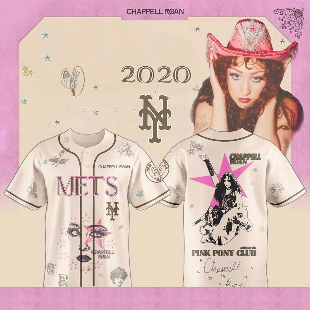 New York Mets x Chappell Roan Pink Pony Club Jersey Mets Merch Gift For Girlfriend-1