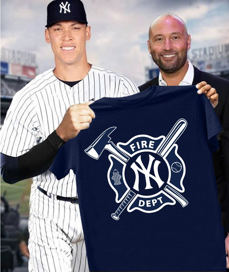 New York Yankees Firefighters Fire Dept T-Shirt Honor Fireman Gifts For Yankees Fans-1