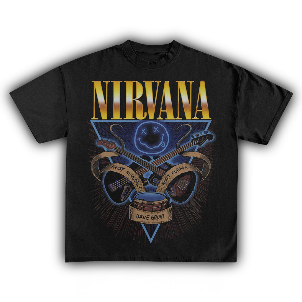Nirvana Lithium Black T-Shirt Nirvana Merch Presents For Music Lovers-1