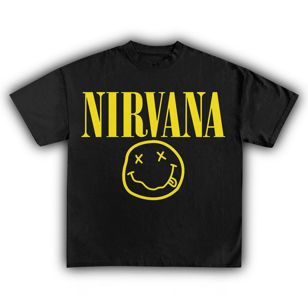 Nirvana Logo Vintage Black Shirt Nirvana Merch Unique Gifts For Music Lovers-1