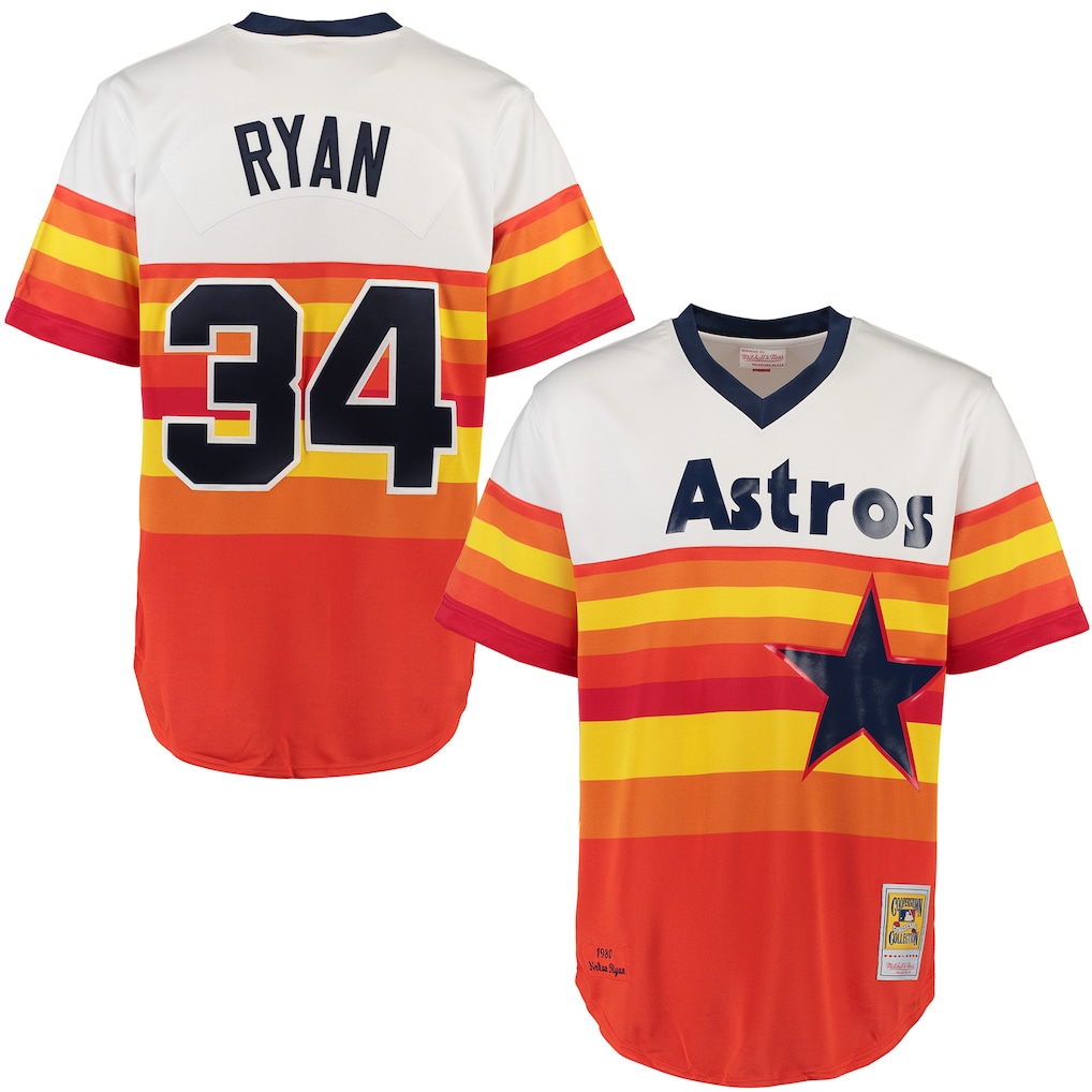 Nolan Ryan Houston Astros Mitchell & Ness Throwback Authentic Jersey - White-1 Nolan Ryan Houston Astros Mitchell & Ness Throwback Authentic Jersey - White-1
