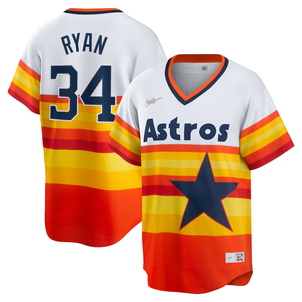 Nolan Ryan Houston Astros Nike Home Cooperstown Collection Player Jersey - White-1