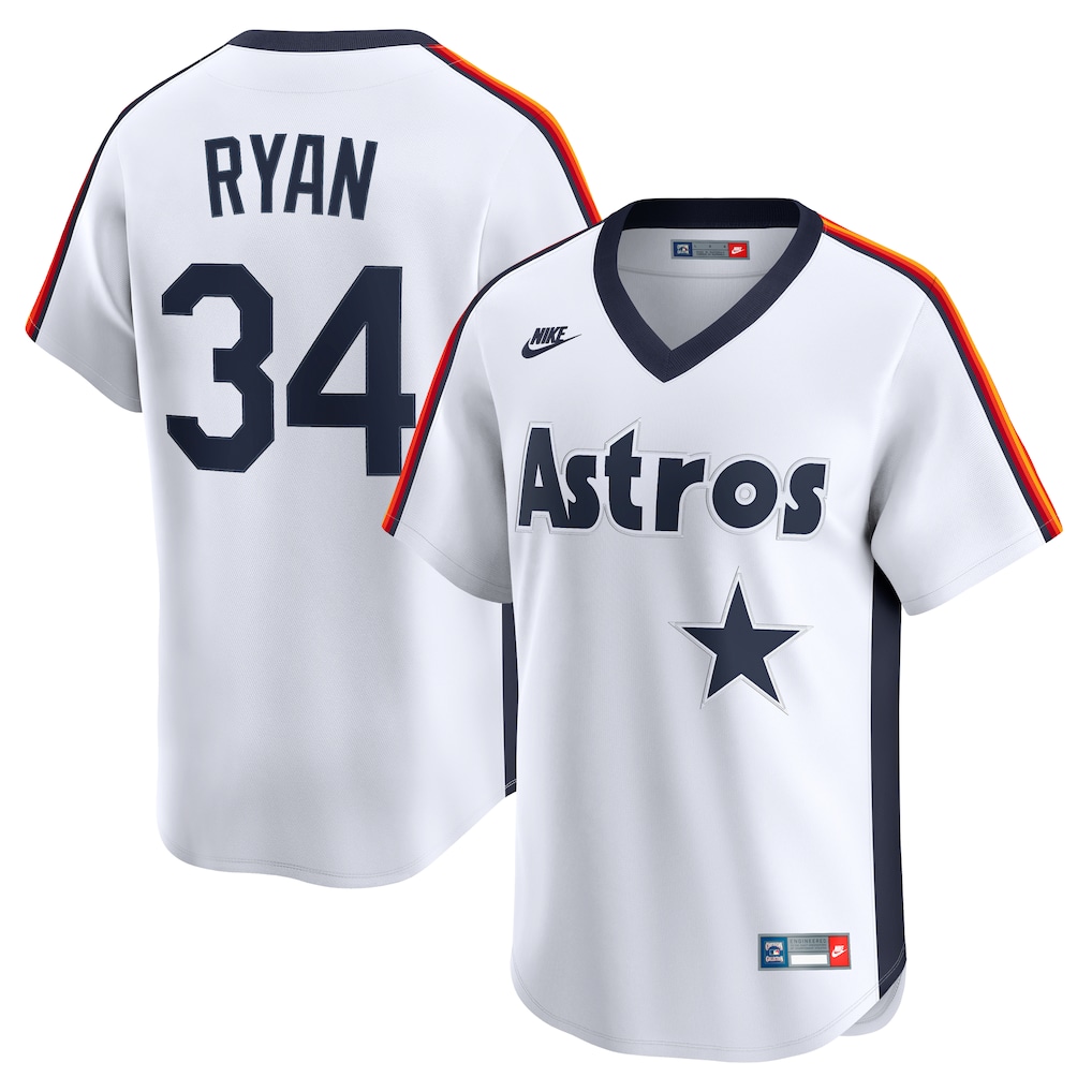 Nolan Ryan Houston Astros Nike Throwback Cooperstown Collection Limited Jersey - White-1 Nolan Ryan Houston Astros Nike Throwback Cooperstown Collection Limited Jersey - White-1