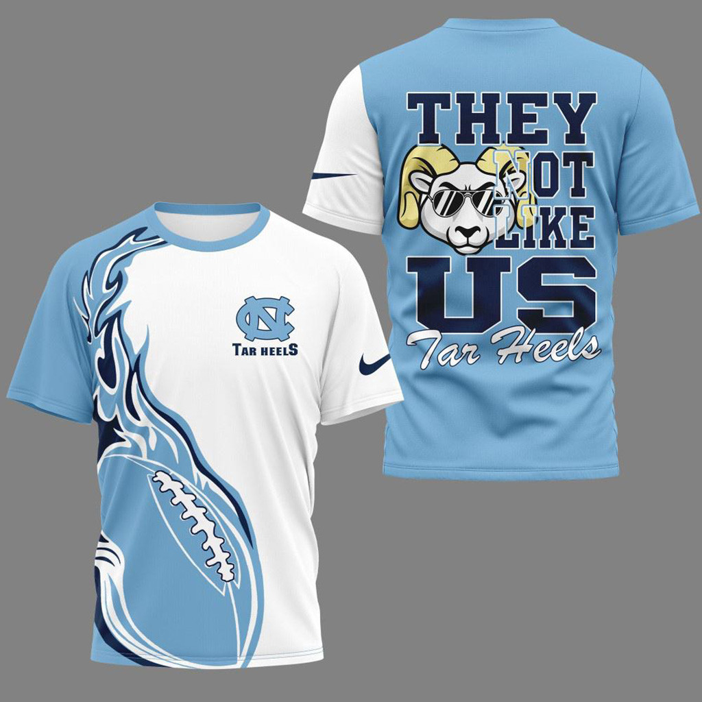 North Carolina Tar Heels 2025 NCAA They Not Like US Shirt Heels Merch Football Fan Gift Ideas-1