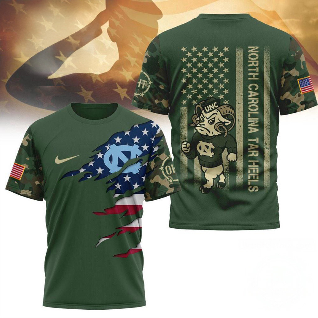 North Carolina Tar Heels 2025 NCAA Veteran Shirt Heels Merch Christmas Gifts For Father-1 North Carolina Tar Heels 2025 NCAA Veteran Shirt Heels Merch Christmas Gifts For Father-1