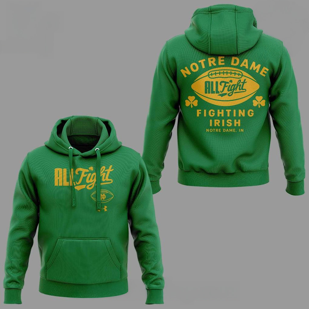 Notre Dame Fighting Irish Irish Wear Green Special Hoodie Fan Merch Christmas Gift Ideas For Him-1