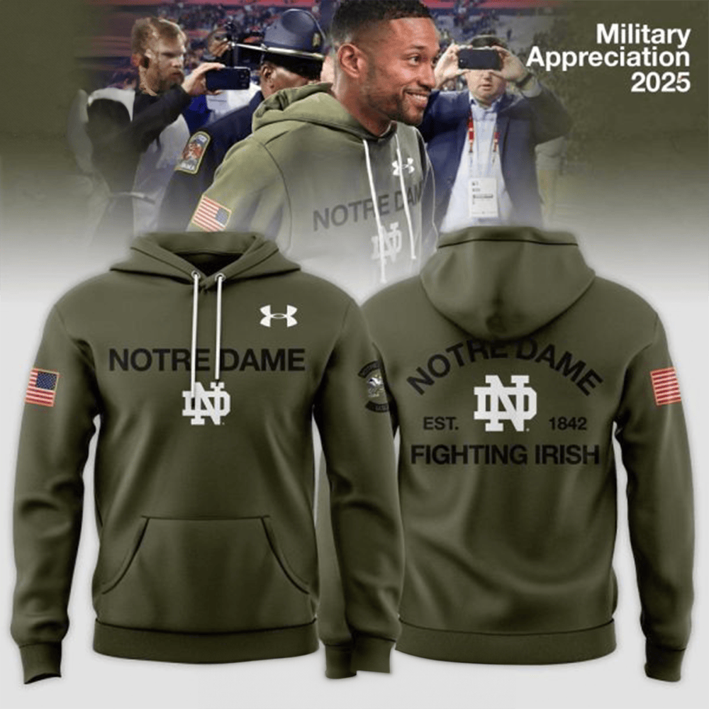 Notre Dame Fighting Irish Military Appreciation 2025 Hoodie Notre Dame Fighting Irish Merch-1 Notre Dame Fighting Irish Military Appreciation 2025 Hoodie Notre Dame Fighting Irish Merch-1