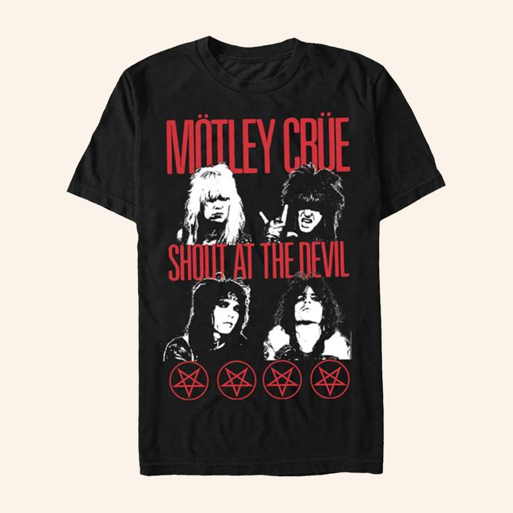 Nuclear Blast Merch Motley Crue Shout At The Devil Faces T-Shirt Gifts For Fans-1