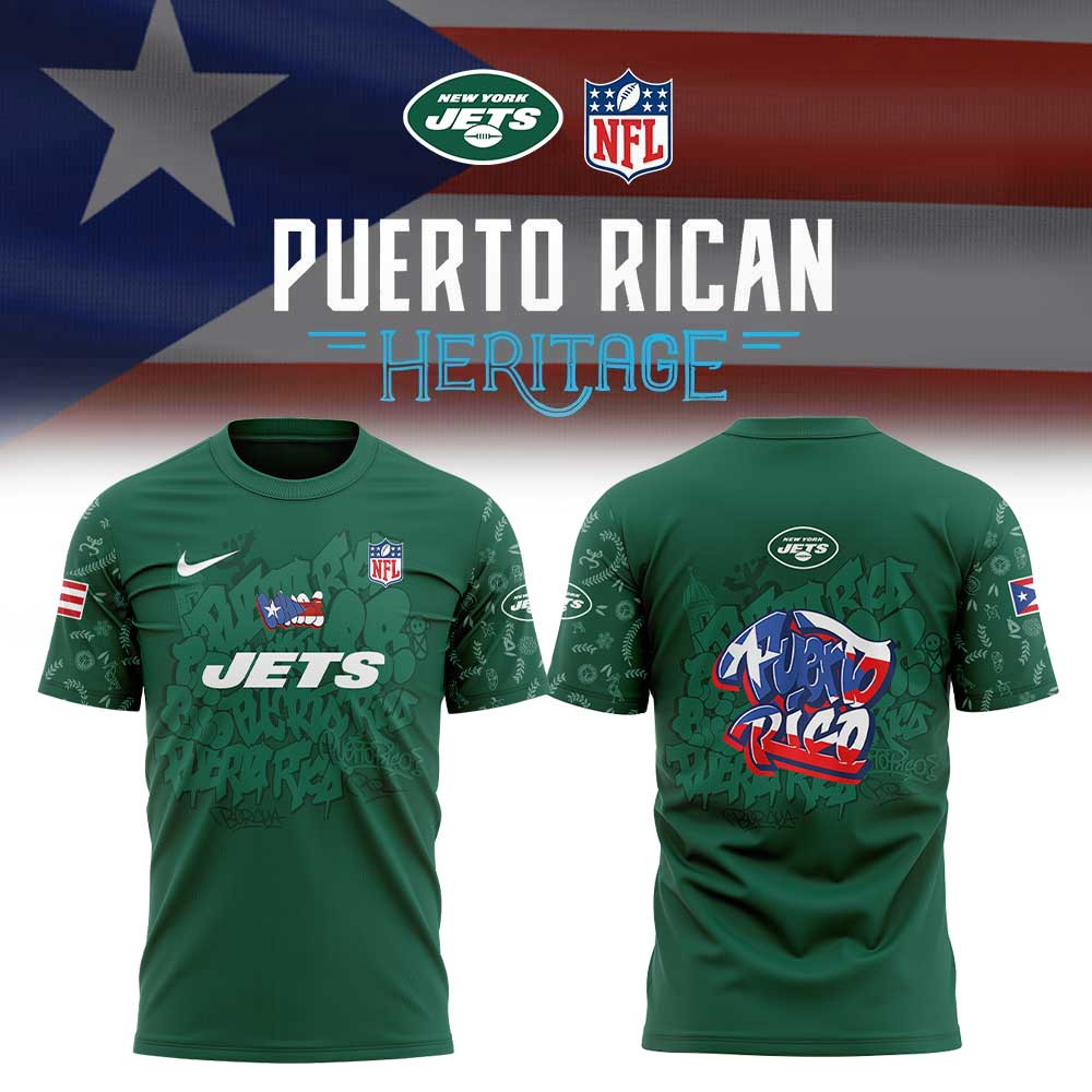 Ny Jets X Puerto Rican Heritage T-Shirt New York Jets Nick Mangold Clothes Football Presents-1