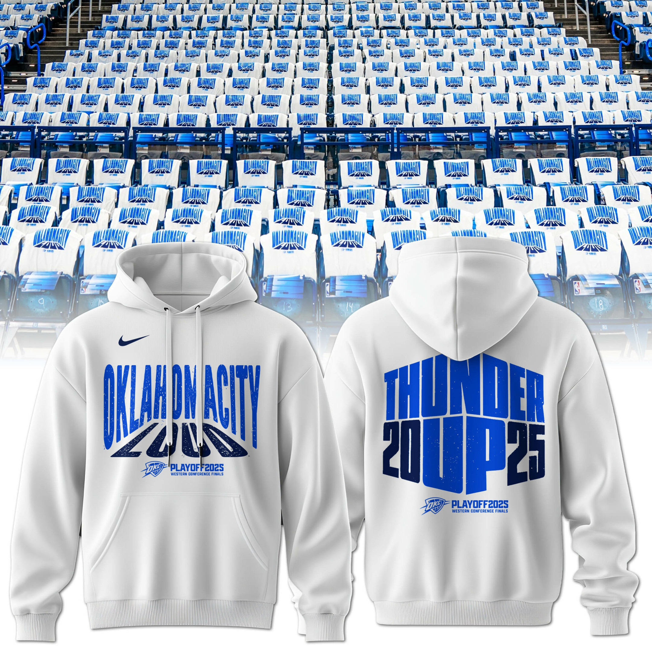 OKC Oklahoma City Loud Thunder Up Hoodie Basketball NBA 2025 Playoffs Merch Best Gifts-1