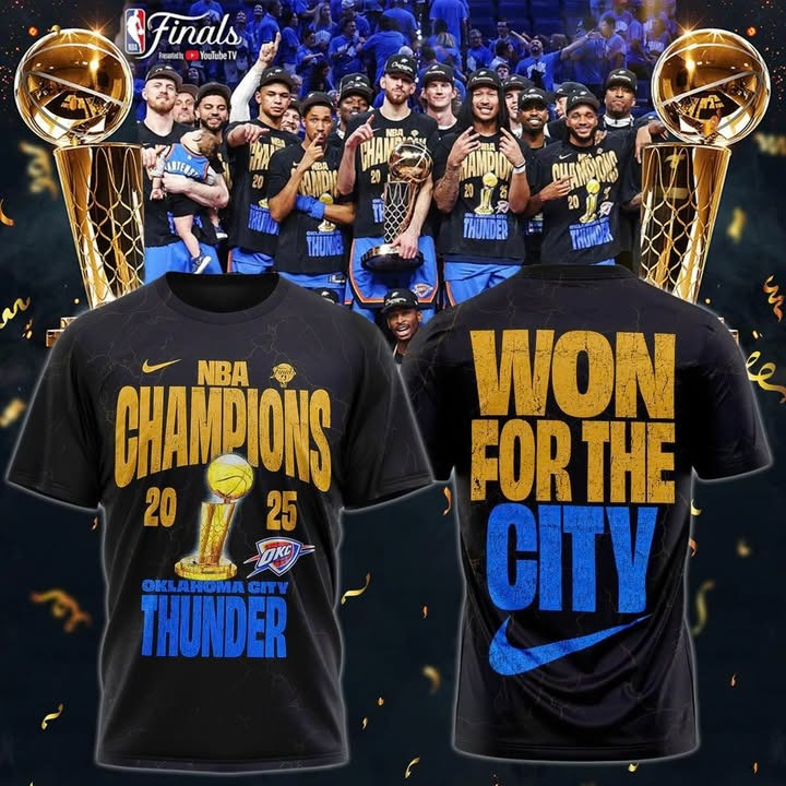 OKC Oklahoma City Thunder 2025 NBA Champions Shirt Won For The City Basketball Fan Clothing-1