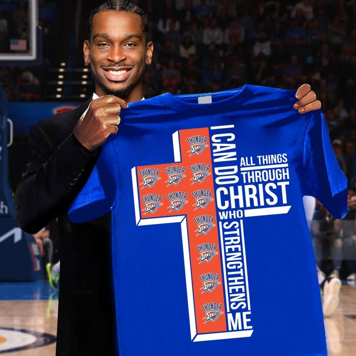 OKC Oklahoma City Thunder Faith Shirt I Can Do All Things Through Christ Who Strengthens Me-1