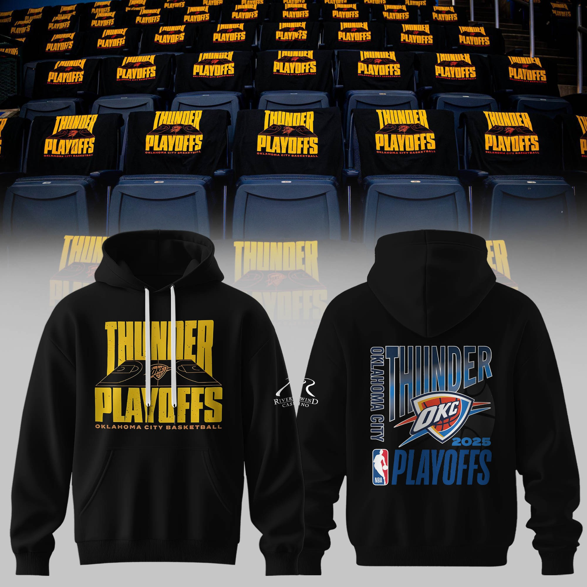 OKC Oklahoma City Thunder Hoodie Basketball NBA 2025 Playoffs Merch Clothing Unique Gifts-1