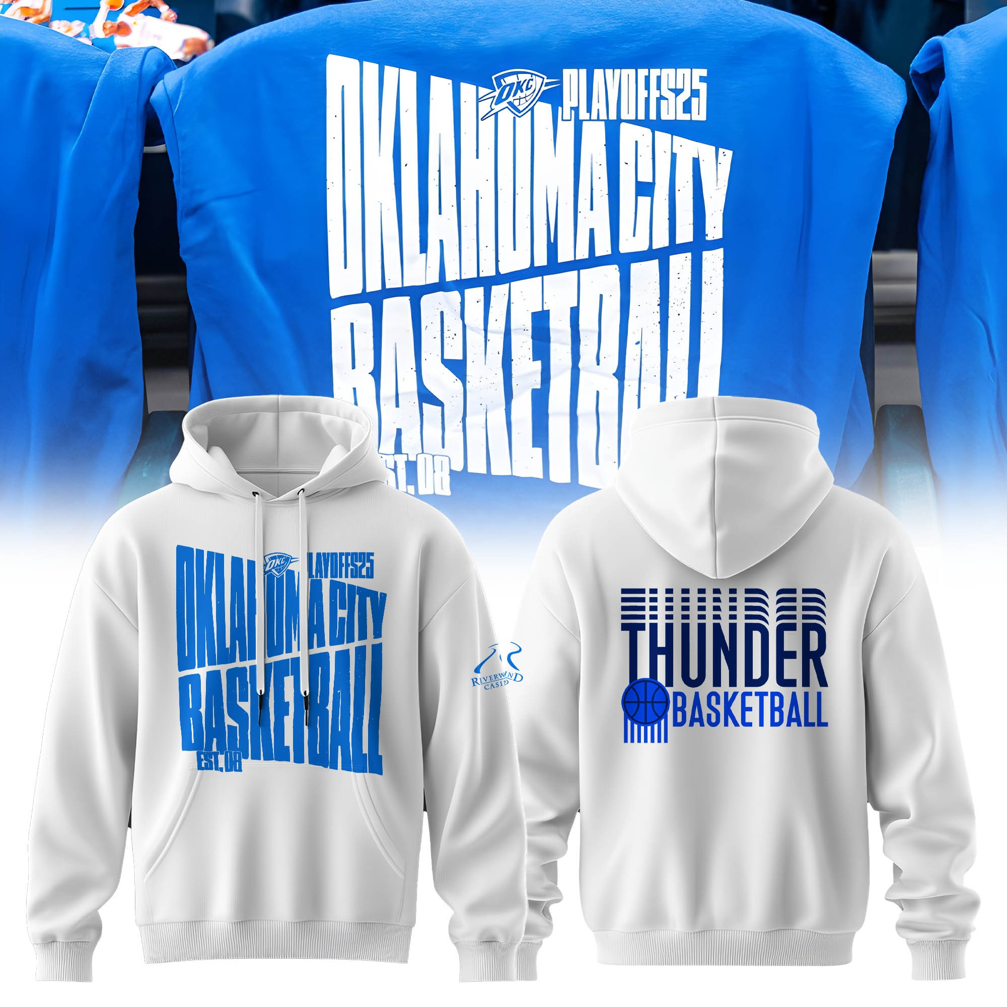 OKC Oklahoma City Thunder Hoodie Basketball NBA 2025 Playoffs OKC Thunder Merch Fan Gear-1