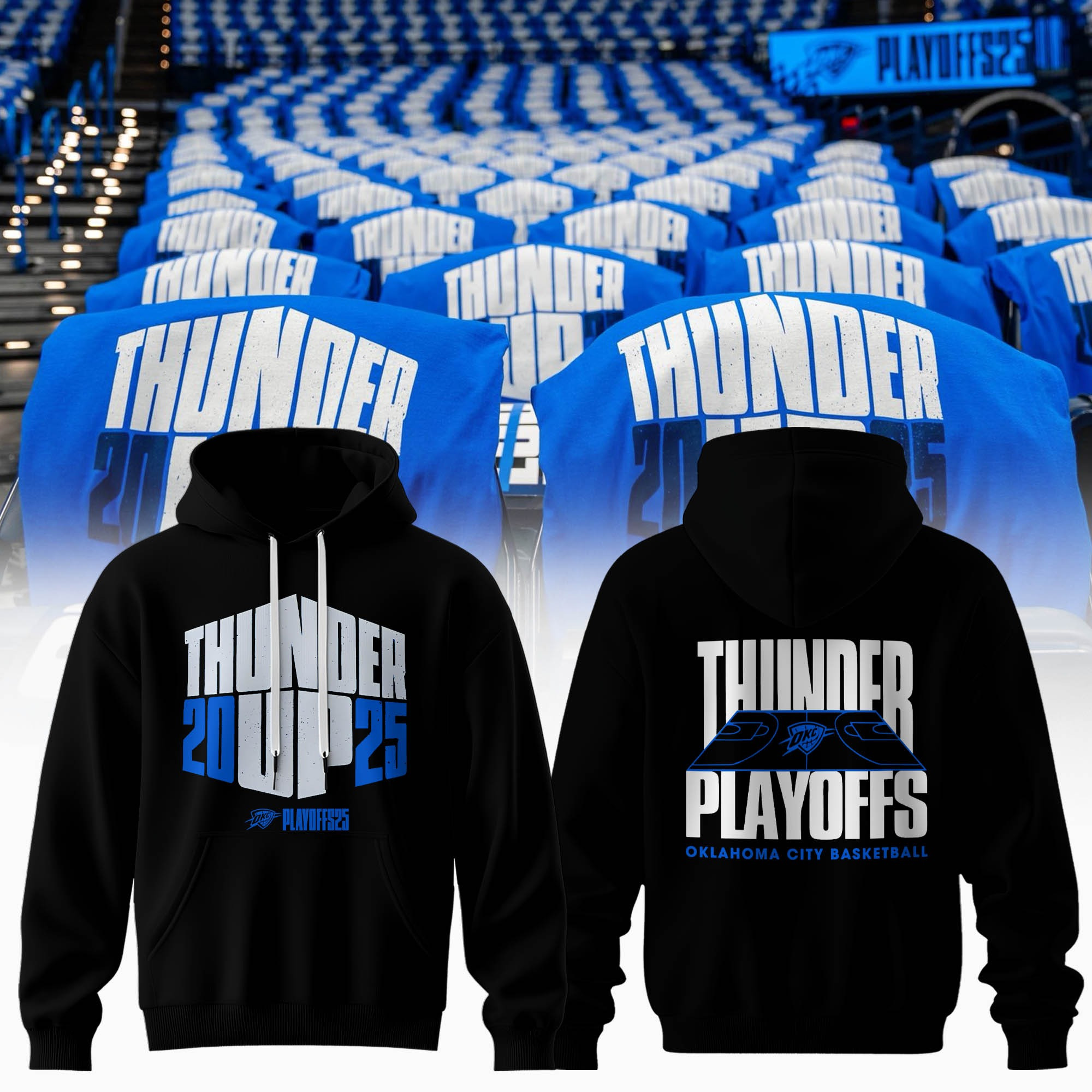 OKC Oklahoma City Thunder Hoodie NBA 2025 Playoffs Merch Apparel Fan Gifts For Dad-1