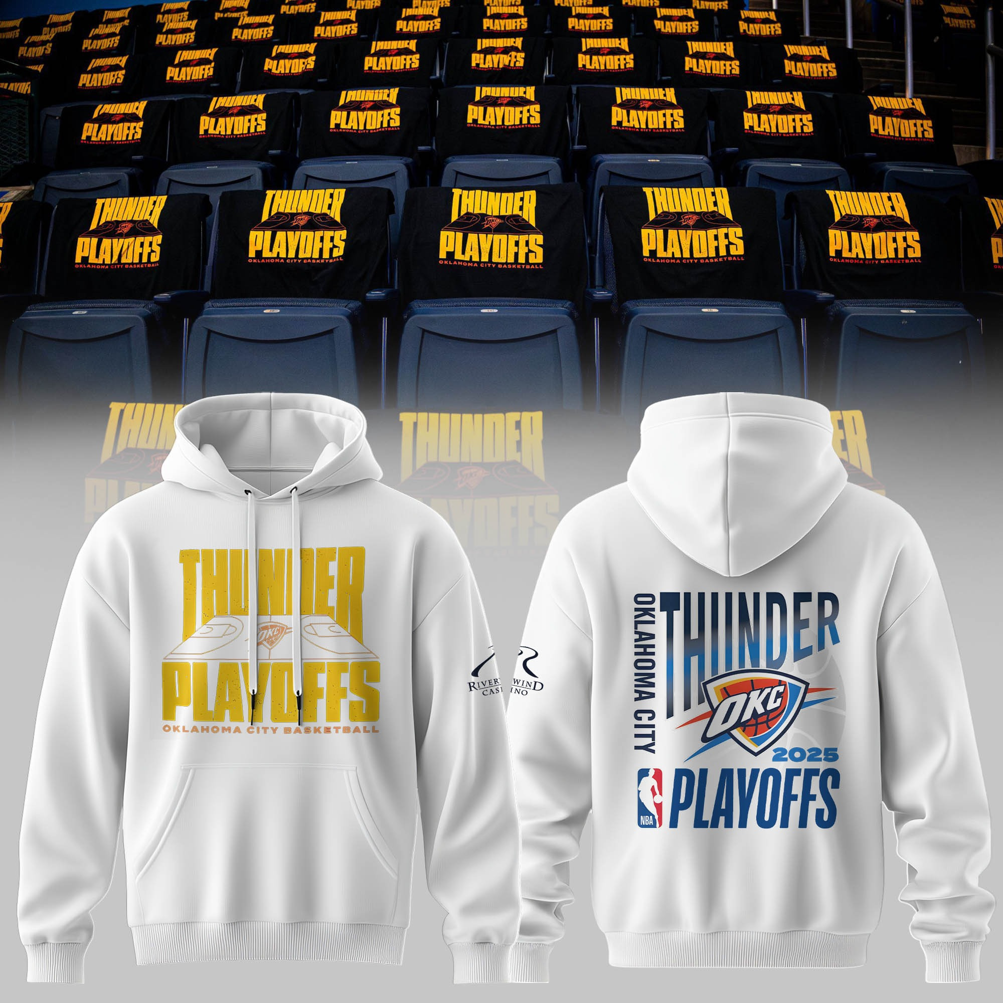OKC Oklahoma City Thunder NBA 2025 Playoffs Hoodie OKC Thunder Merch Fan Clothing-1