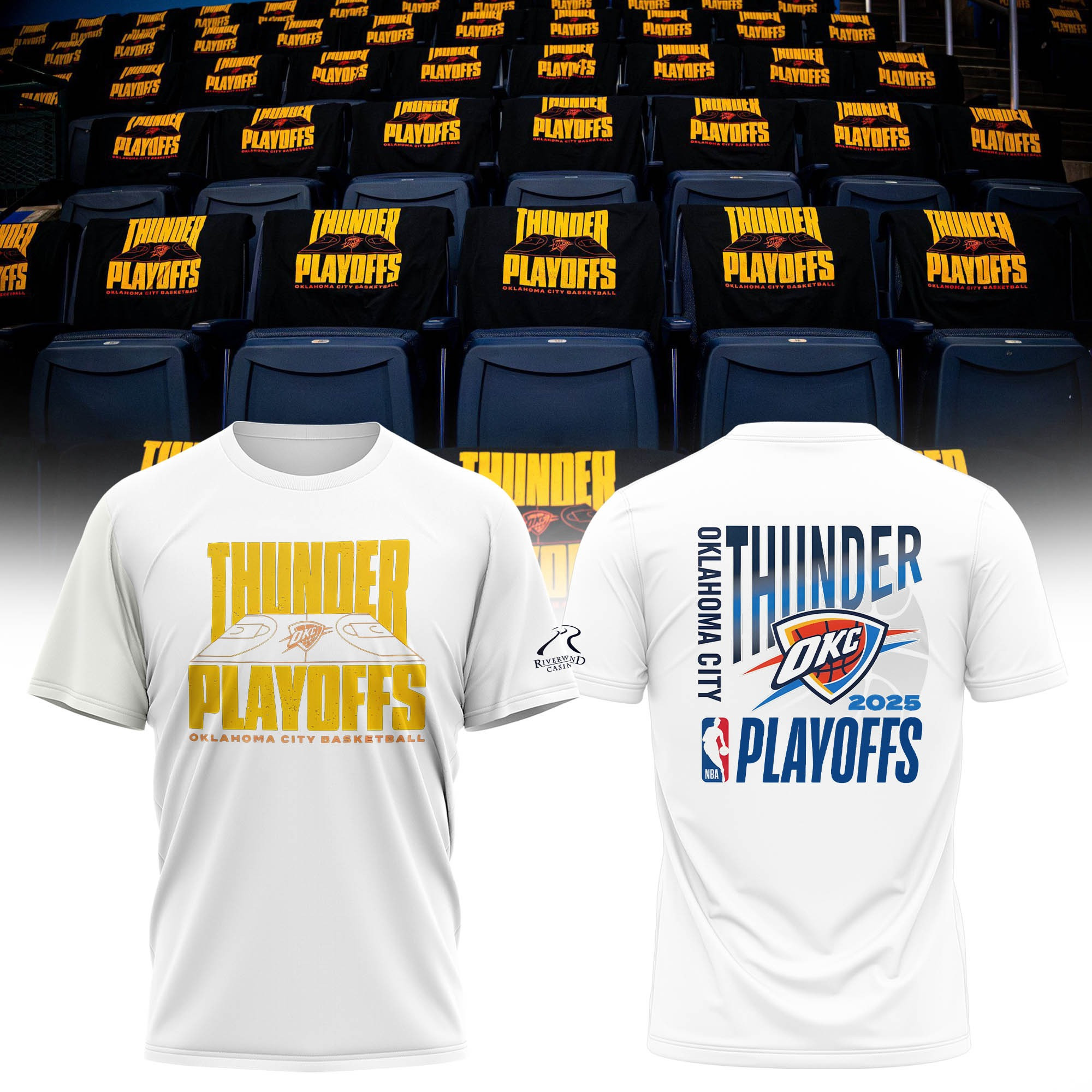 OKC Oklahoma City Thunder NBA 2025 Playoffs T-Shirt OKC Thunder Merch Fan Clothing Gifts-1