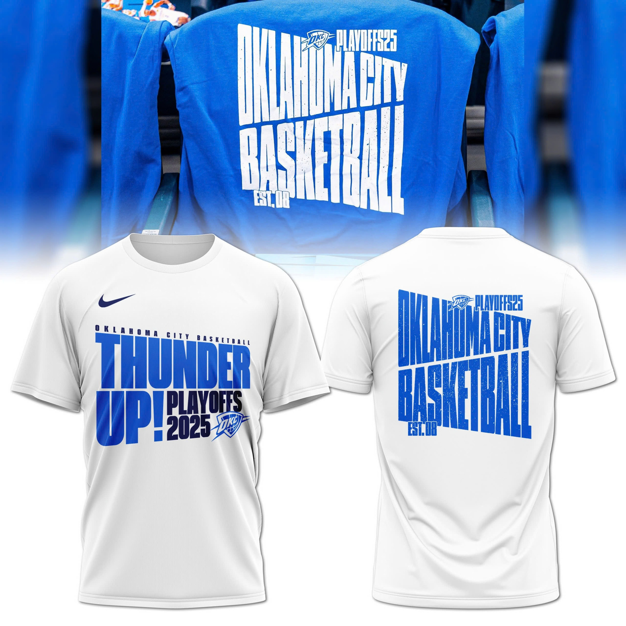 OKC Oklahoma City Thunder Shirt Men's NBA 2025 Playoffs Merch Apparel Fan Basketball Gifts-1