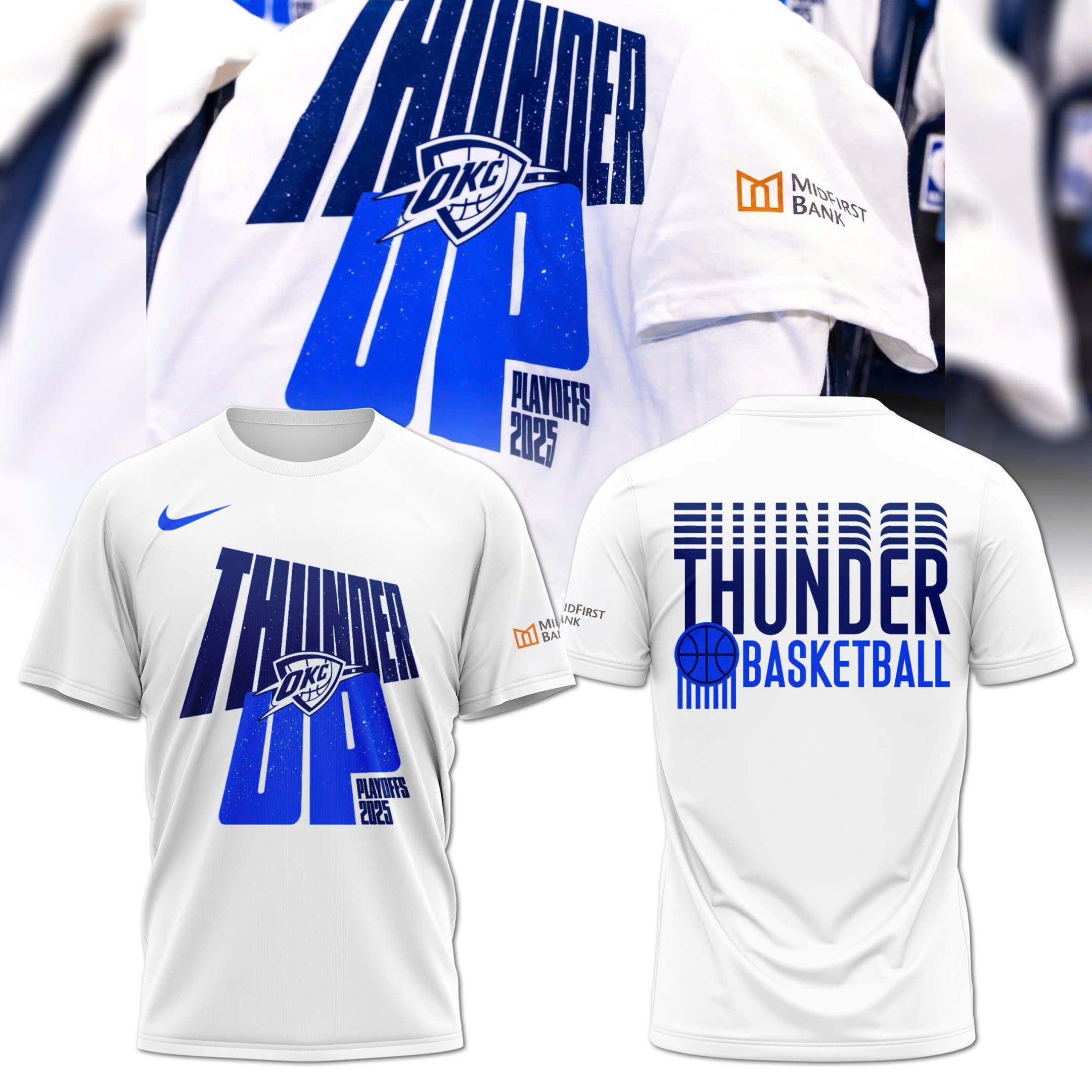 OKC Oklahoma City Thunder T-Shirt NBA 2025 Playoffs Merch Fan Basketball Lover Gifts-1