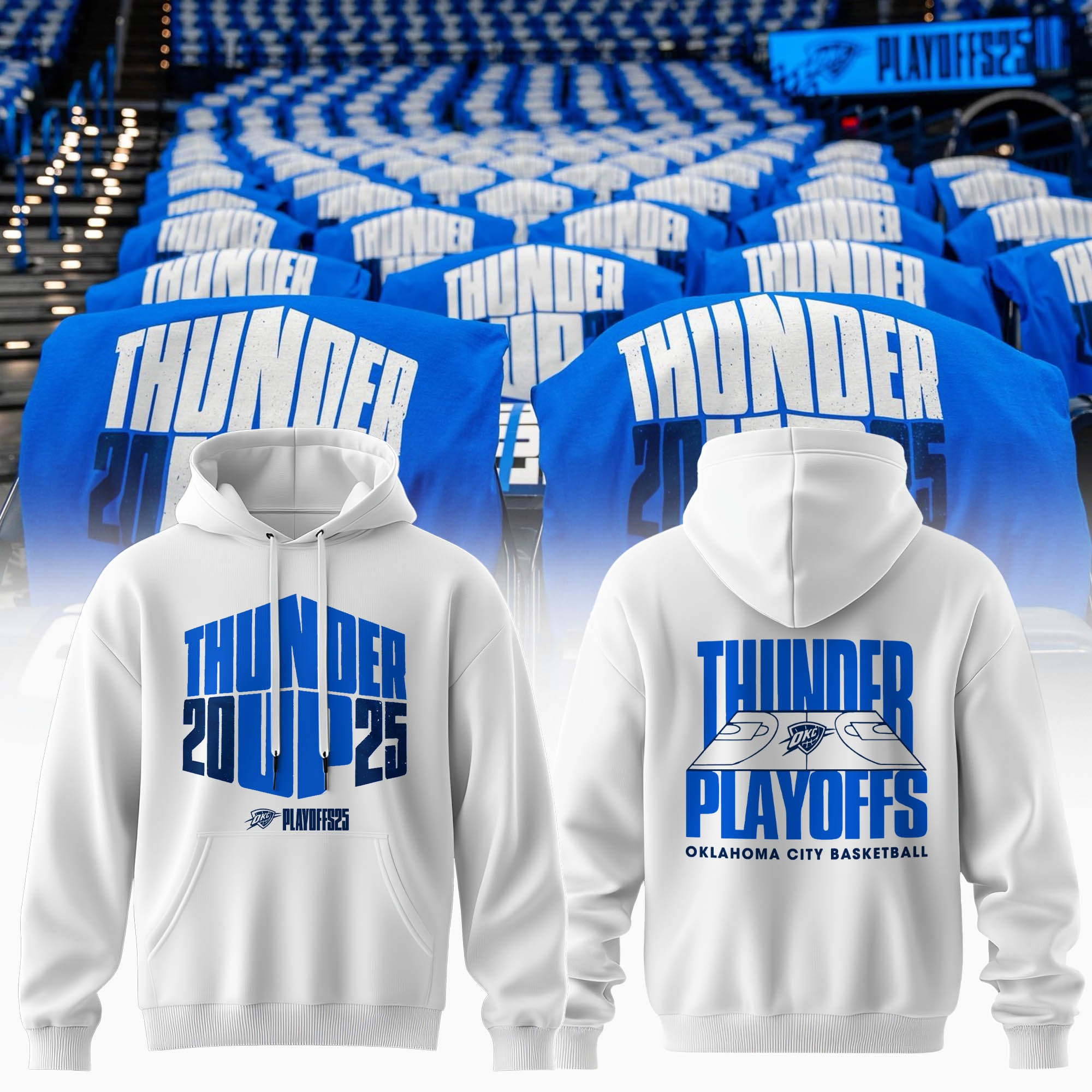 OKC Oklahoma City Thunder Up Hoodie Basketball NBA 2025 Playoffs Merch Awesome Fan Gifts-1