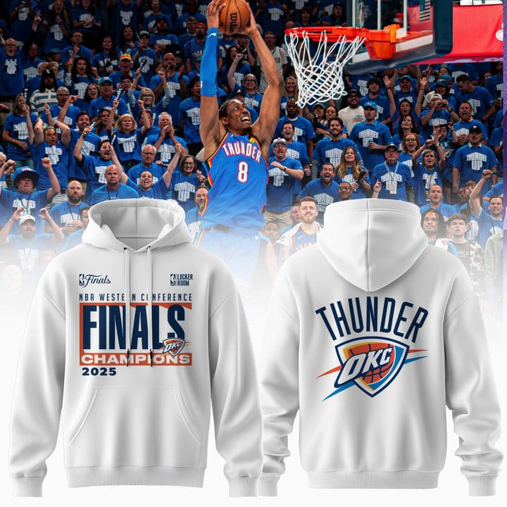 OKC Oklahoma City Thunder Western Conference Champions Hoodie 2025 NBA Merch Best Gifts-1