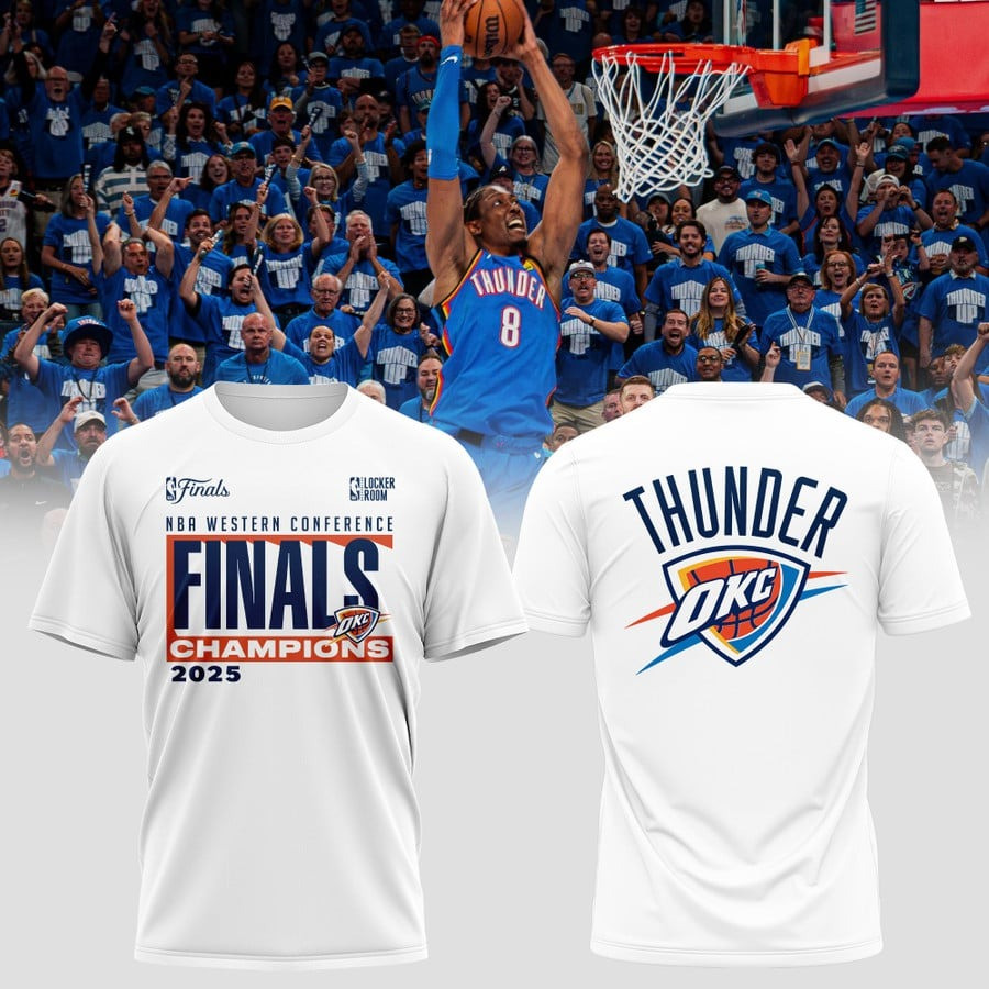 OKC Oklahoma City Thunder Western Conference Champions Shirt 2025 NBA Merch Apparel Gifts-1 OKC Oklahoma City Thunder Western Conference Champions Shirt 2025 NBA Merch Apparel Gifts-1