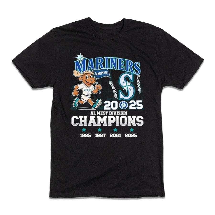 Official Mariners 2025 AL West Division Champions Shirt-1