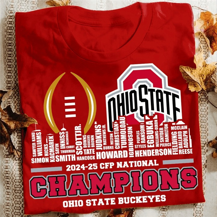 Ohio State Buckeyes CFP National Champions Shirt 2025 Merch Gift For Ohio State Fans-1