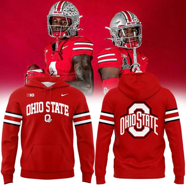 Ohio State Buckeyes Football Hoodie Red New Uniforms Merch Unique Gifts For Fans-1 Ohio State Buckeyes Football Hoodie Red New Uniforms Merch Unique Gifts For Fans-1
