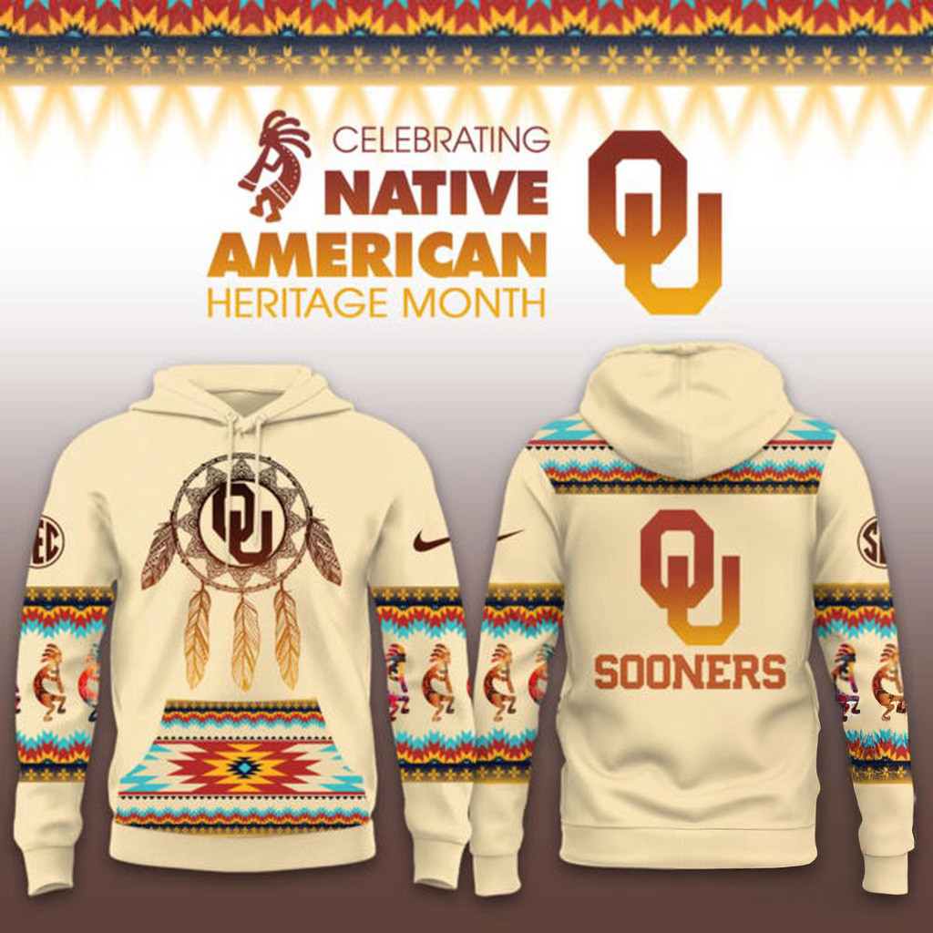 Oklahoma Sooners 2025 NCAA Native American Heritage Hoodie Sooners Merch Gifts For Football Fan-1