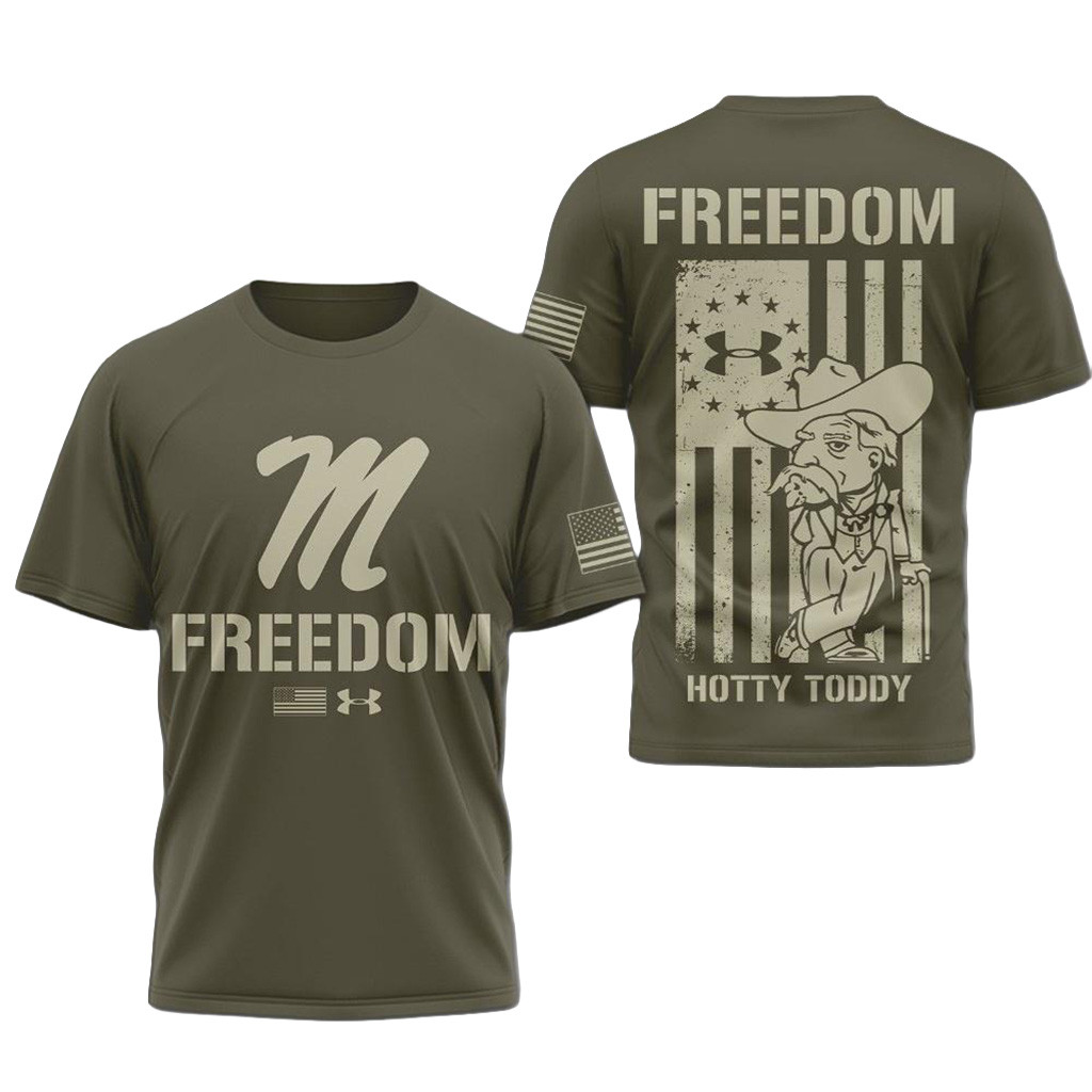 Ole Miss Rebels NCAA Freedom Under Armour Shirt Ole Miss Rebels Merch Football Fan Gift Ideas-1