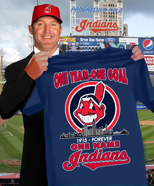 One Team One Goal 1915 Forever One Name Indians T-Shirt Cleveland Indians Fan Gifts-1