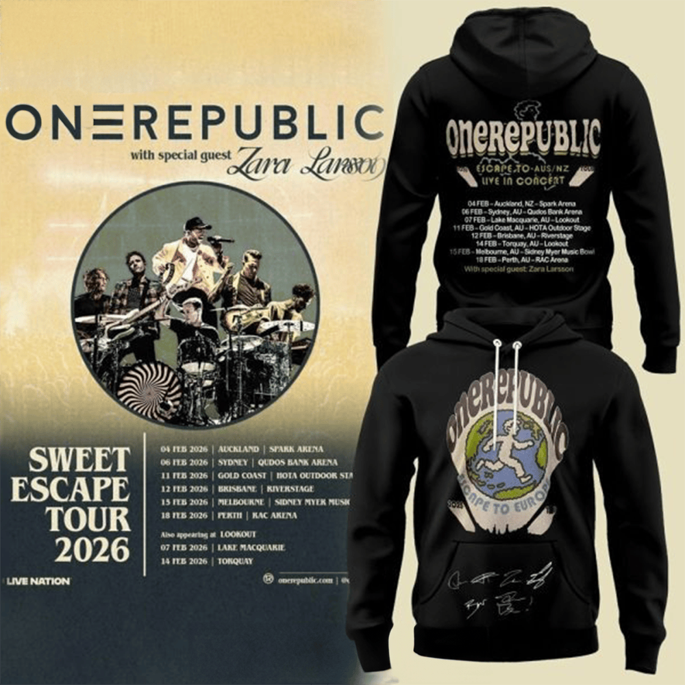 OneRepublic Sweet Escape Tour 2026 Hoodie Home To Europe Clothing OneRepublic Tour Merch-1